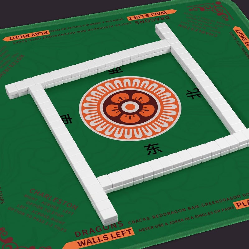 SiDreea Mahjong Mat, 32.4×32.4 Inch Noise Reduction Anti-Slip Mahjong Mat for Table, Mahjong Table Mat for Poker, Card, Board Games Table Mat, Tile Games, Dominoes - Image 3